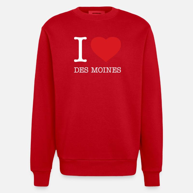 J’ADORE DES MOINES - Sweat bio épais oversize fabriqué en UE - rouge
