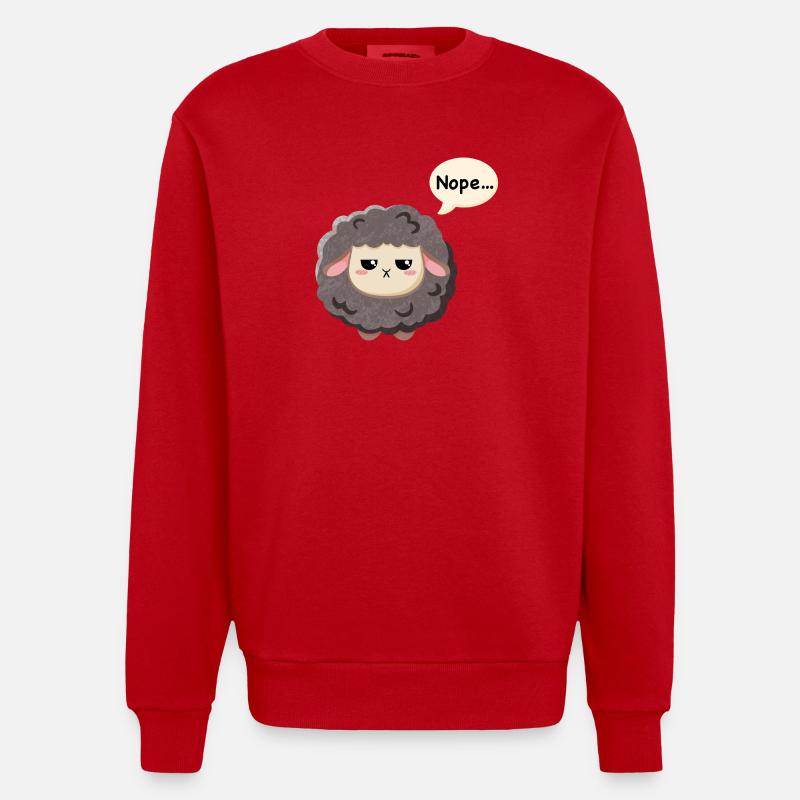Schwarzes Schaf - Nope - Heavyweight Oversized Organic Crew Neck Made in EU - Rot
