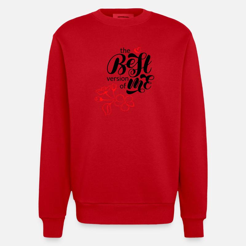 meilleure version de moi - Sweat bio épais oversize fabriqué en UE - rouge