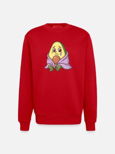 Sad Lawyer - Heavyweight Oversized Organic Crew Neck Made in EU - red