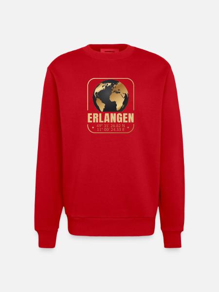 Erlangen - Heavyweight Oversized Organic Crew Neck Made in EU - Rot
