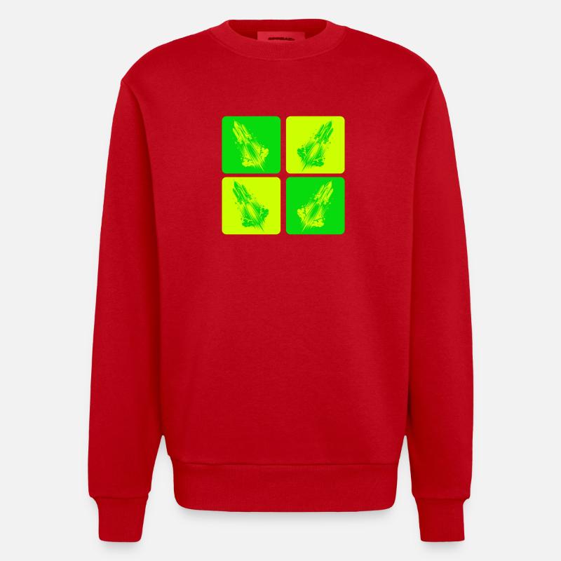 Conception de l’espace - Sweat bio épais oversize fabriqué en UE - rouge