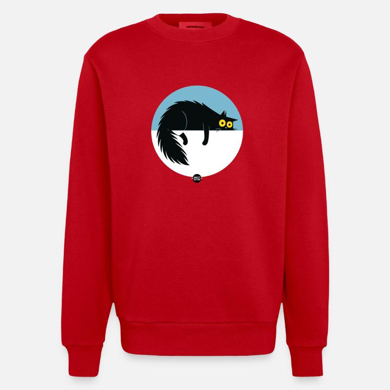 Lazy Surveillance Modus - Heavyweight Oversized Organic Crew Neck Made in EU - Rot