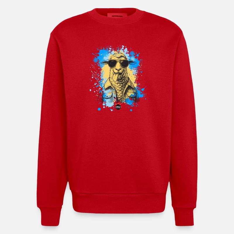 Mode bêlement : Activé - Sweat bio épais oversize fabriqué en UE - rouge