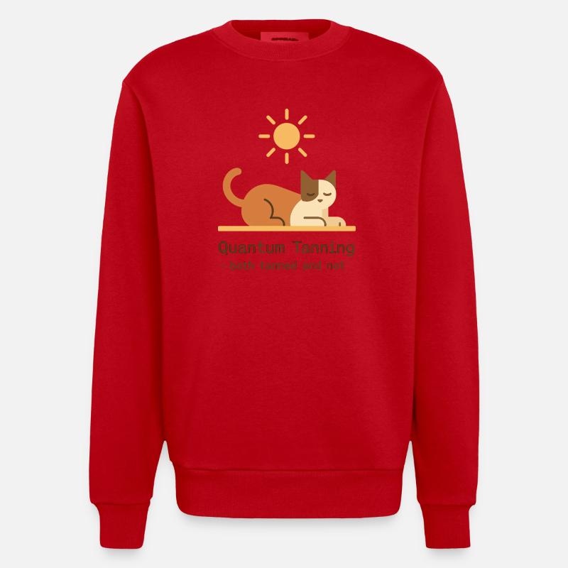 Bronzage quantique - Sweat bio épais oversize fabriqué en UE - rouge