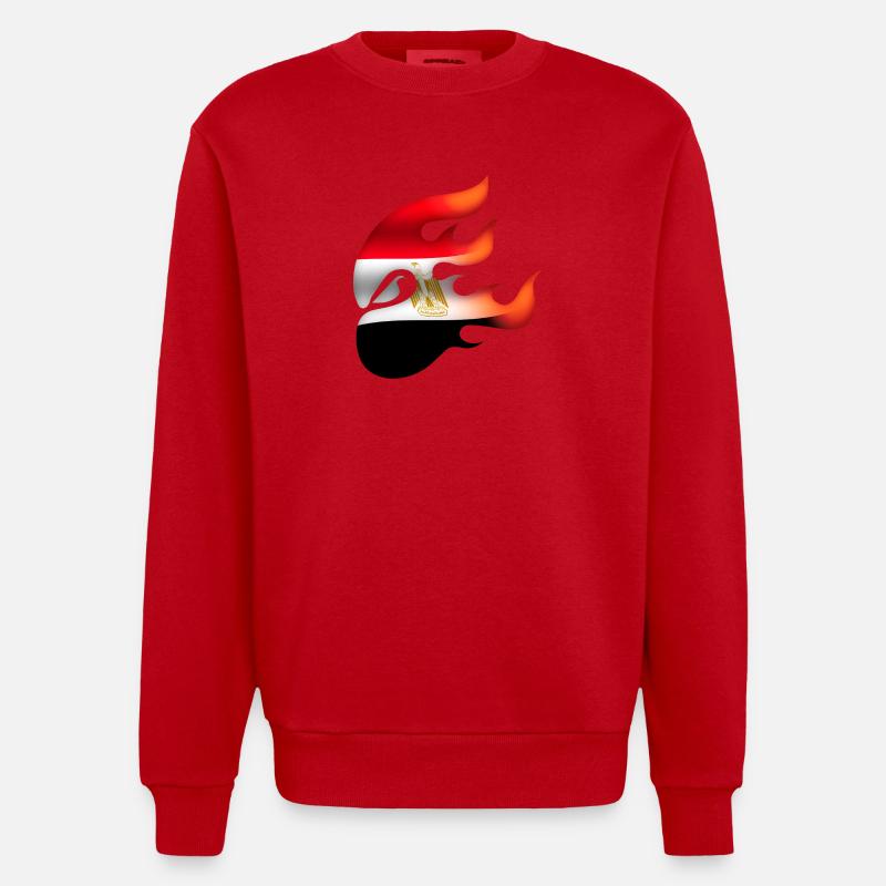 Drapeau de l’Égypte - Égypte - Ninja - Sweat bio épais oversize fabriqué en UE - rouge