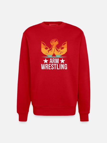 Arm Wrestling Tee - Heavyweight Oversized Organic Crew Neck Made in EU - Rot