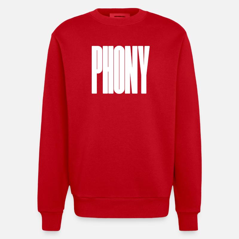Bidy - Conception typographique audacieuse - Sweat bio épais oversize fabriqué en UE - rouge