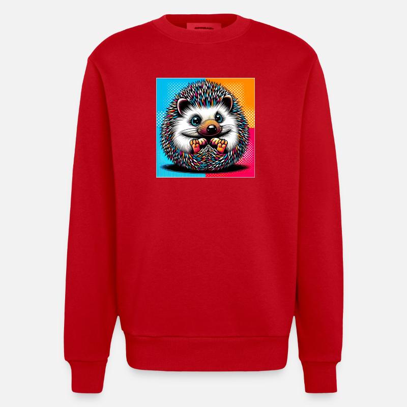 Igel - Heavyweight Oversized Organic Crew Neck Made in EU - Rot