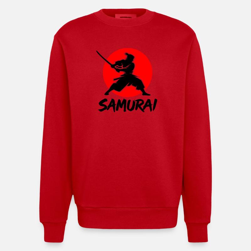 Samouraï - Sweat bio épais oversize fabriqué en UE - rouge