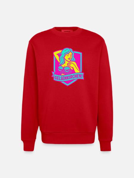 Gelsenkirchen Superstar in pink - Heavyweight Oversized Organic Crew Neck Made in EU - red
