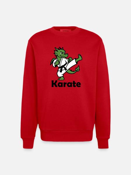 Karaté Dragon - Sweat bio épais oversize fabriqué en UE - rouge