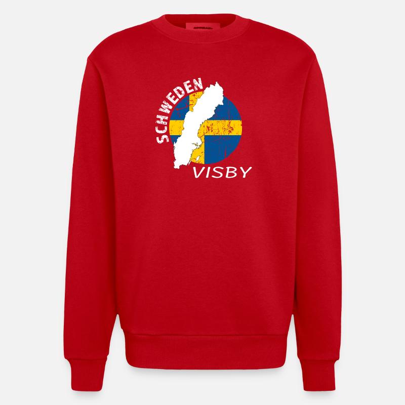 Visby - Sweat bio épais oversize fabriqué en UE - rouge