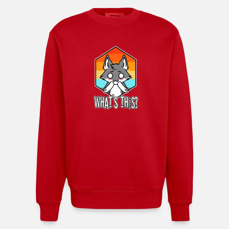 OwO Qu’est-ce que c’est ? - Sweat bio épais oversize fabriqué en UE - rouge