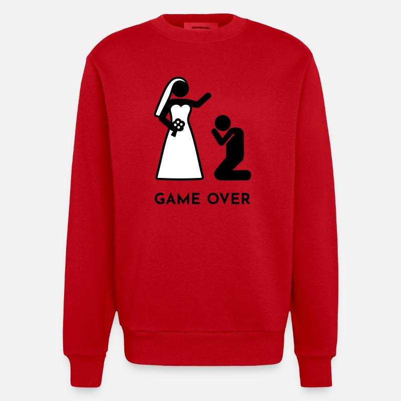 Hochzeit - Das Spiel ist vorbei - Heavyweight Oversized Organic Crew Neck Made in EU - Rot