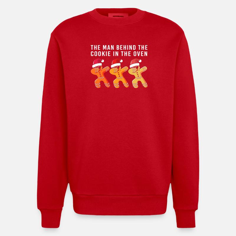 Werdender Papa werdende Väter - Heavyweight Oversized Organic Crew Neck Made in EU - Rot