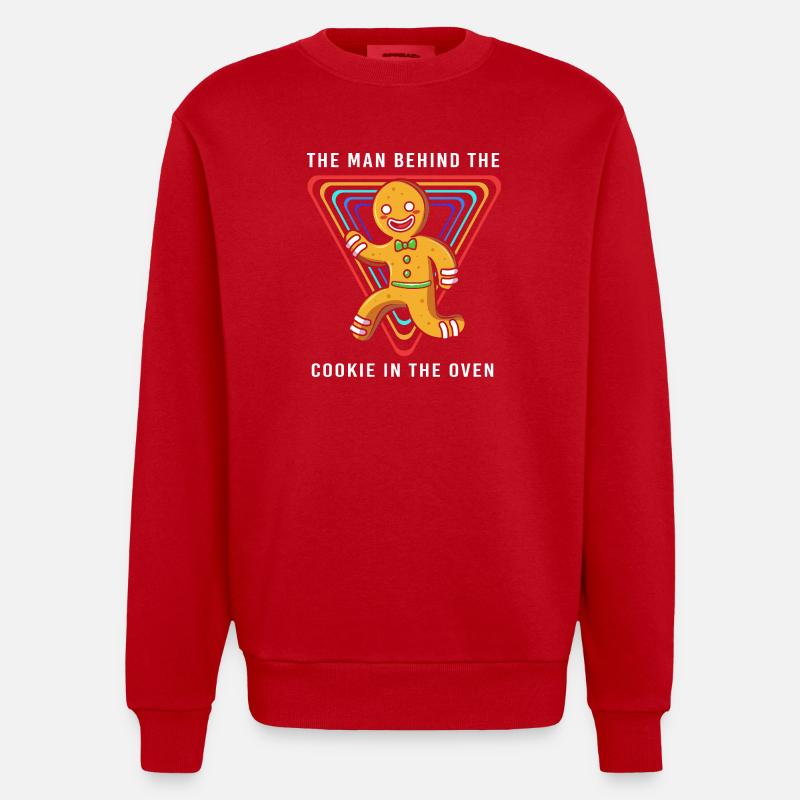 Werdende Väter Werdender Papa - Heavyweight Oversized Organic Crew Neck Made in EU - Rot