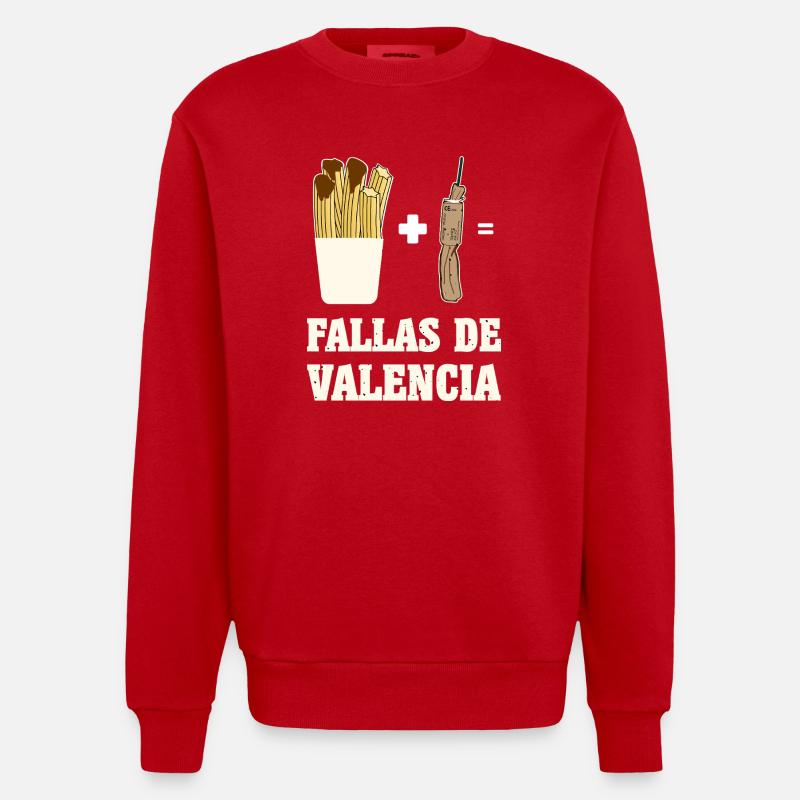 Chœur Pyro des Fallas - Sweat bio épais oversize fabriqué en UE - rouge