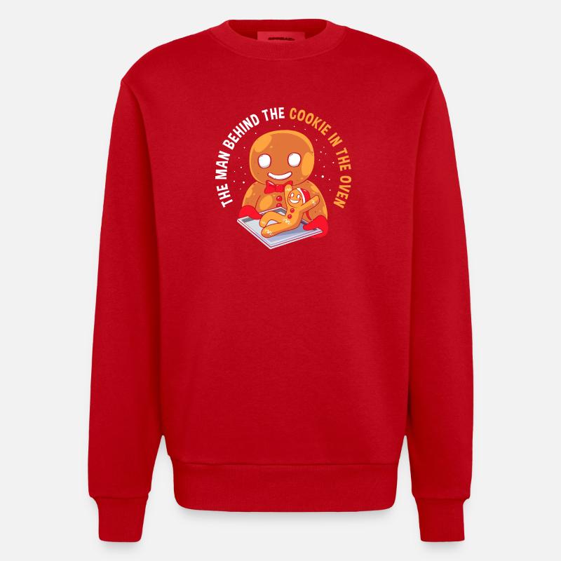 Werdende Väter Werdender Papa - Heavyweight Oversized Organic Crew Neck Made in EU - Rot