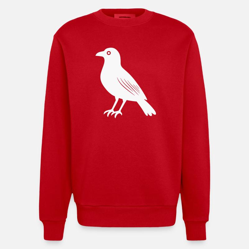 Corbeau - Sweat bio épais oversize fabriqué en UE - rouge