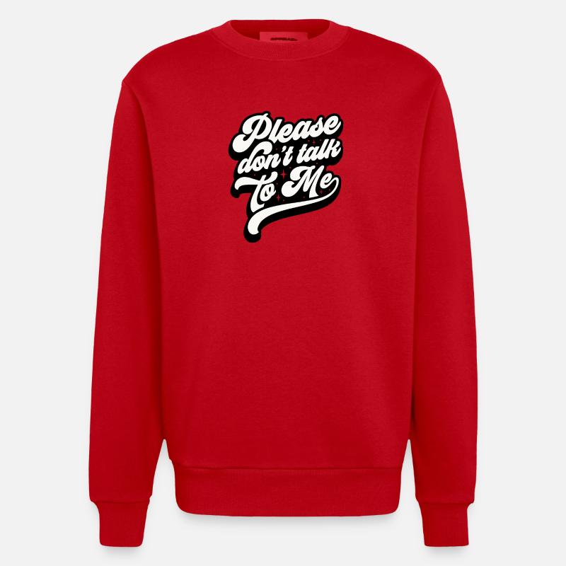 Message expressif dans un style moderne - Sweat bio épais oversize fabriqué en UE - rouge