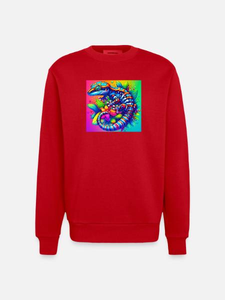 Gecko - Sweat bio épais oversize fabriqué en UE - rouge