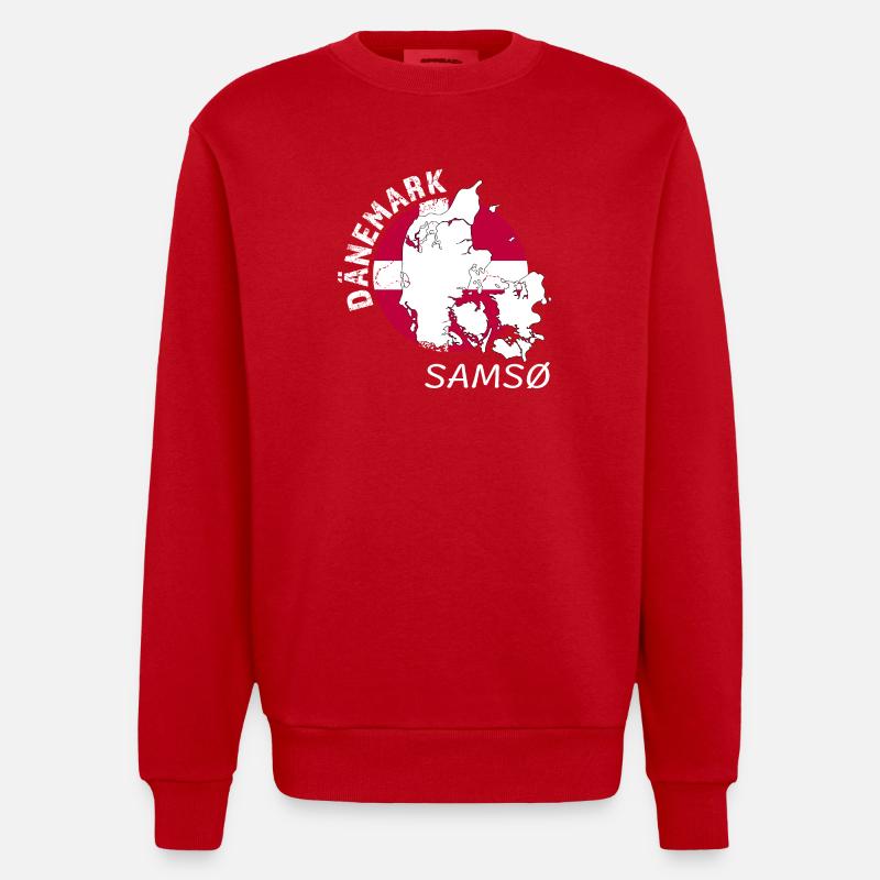 Samso - Sweat bio épais oversize fabriqué en UE - rouge