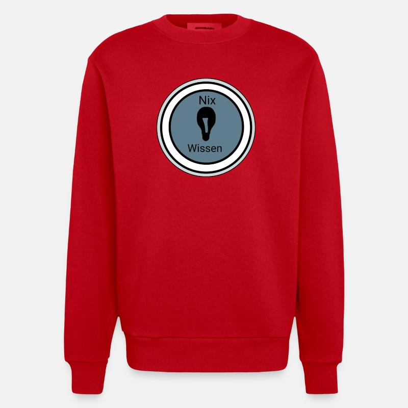 Abstrakte Farbexplosion auf Dunkelgrau - Heavyweight Oversized Organic Crew Neck Made in EU - Rot