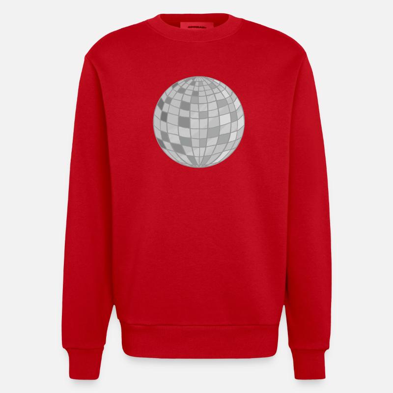 Conception de boule disco - Sweat bio épais oversize fabriqué en UE - rouge