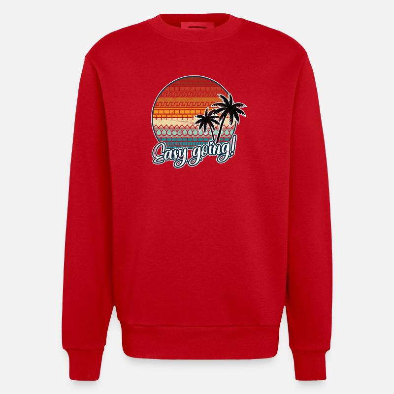 FUCK THIS SHIT versteckte Sarkasmus Botschaft - Heavyweight Oversized Organic Crew Neck Made in EU - Rot
