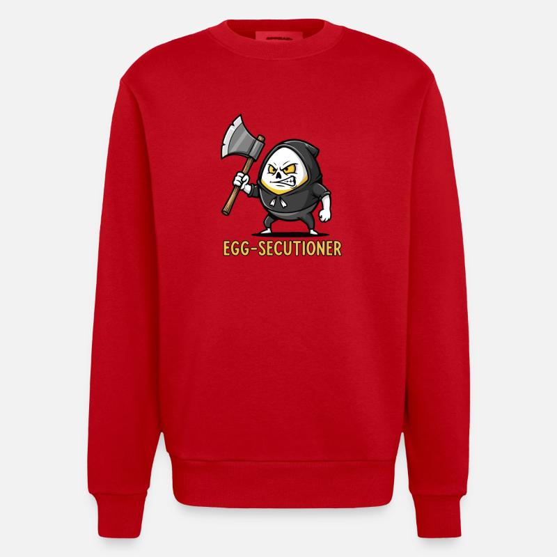 Zeit der Eizellentnahme - Heavyweight Oversized Organic Crew Neck Made in EU - Rot