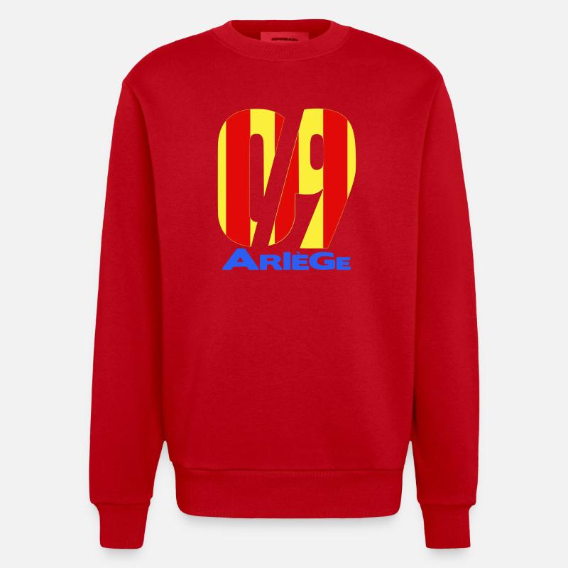 09 Ariège - Sweat bio épais oversize fabriqué en UE - rouge