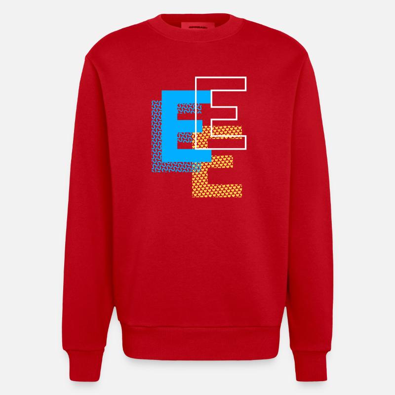 Conception E - Sweat bio épais oversize fabriqué en UE - rouge