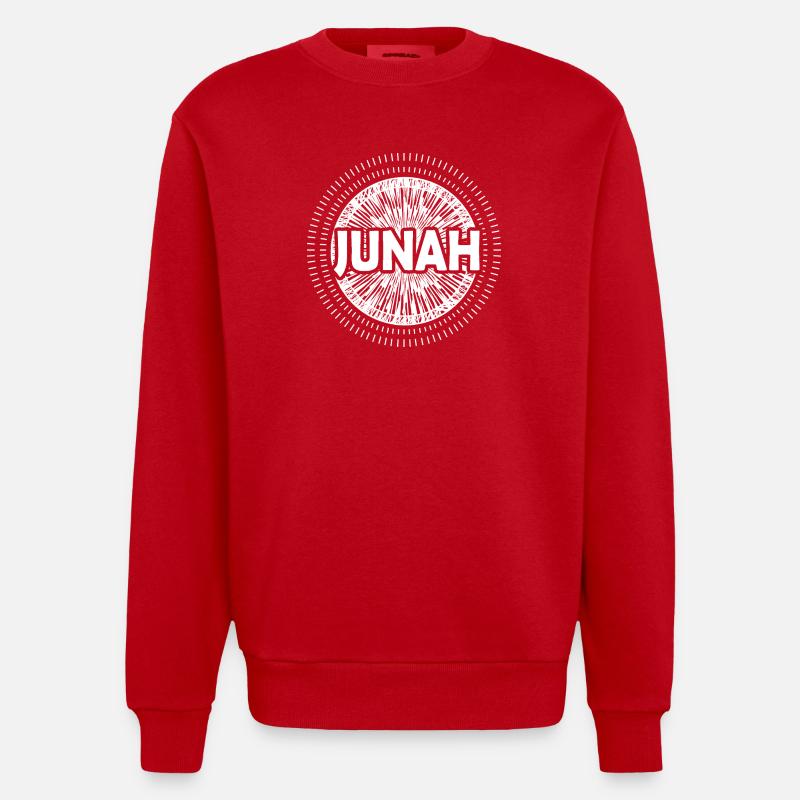 Junah als Geschenkidee - Heavyweight Oversized Organic Crew Neck Made in EU - Rot