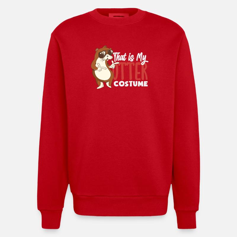 Déguisement de loutre de mer - Sweat bio épais oversize fabriqué en UE - rouge