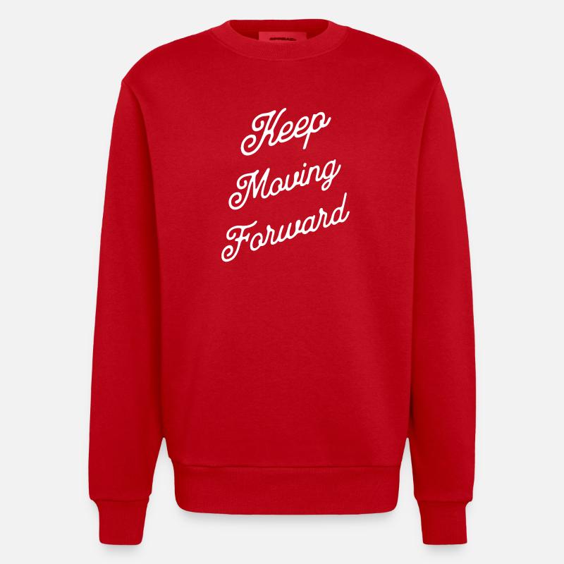 Advanced Always Lettering Script - Heavyweight Oversized Organic Crew Neck Made in EU - red