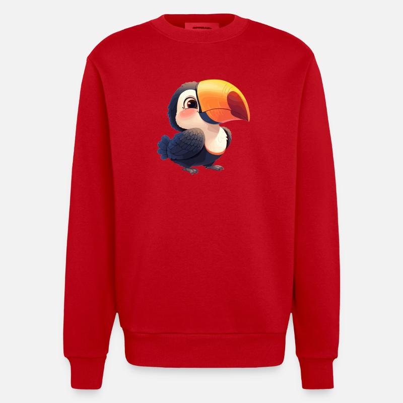 Toucans Toucan - Sweat bio épais oversize fabriqué en UE - rouge