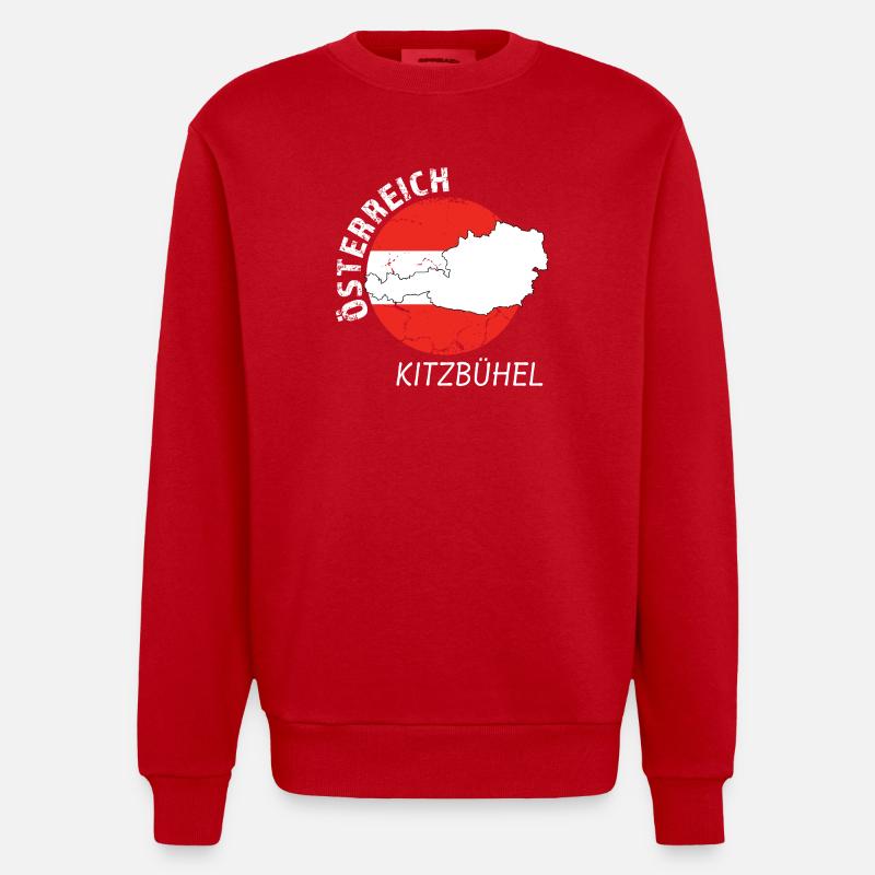 Kitzbühel - Sweat bio épais oversize fabriqué en UE - rouge