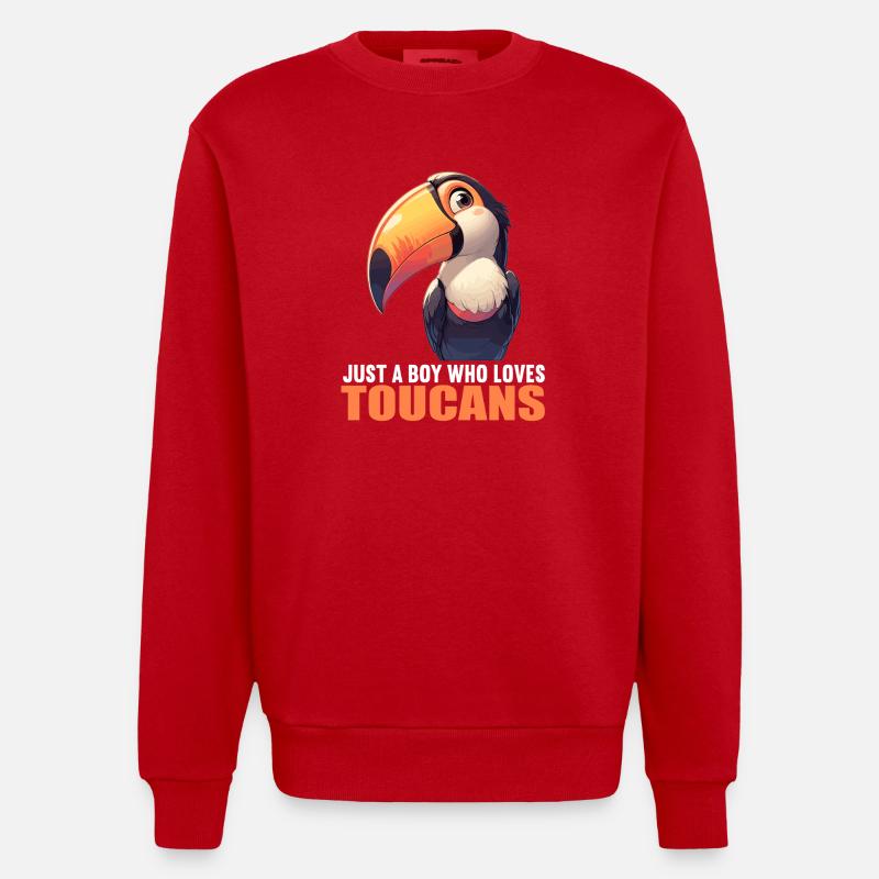 Toucans Toucan - Sweat bio épais oversize fabriqué en UE - rouge