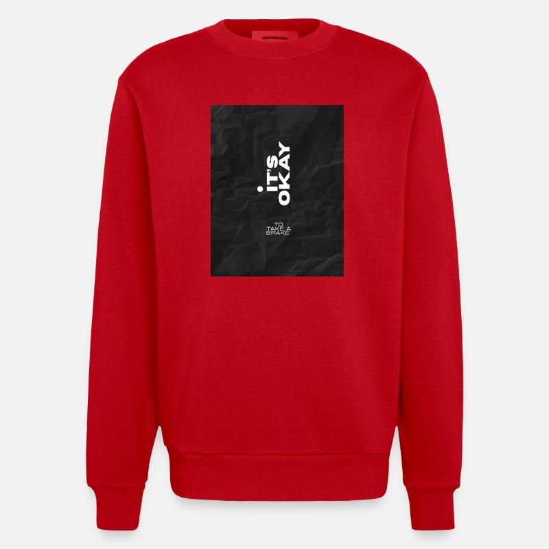 SILENZ - Heavyweight Oversized Organic Crew Neck Made in EU - red