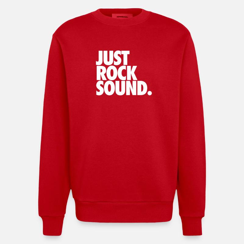 Juste du son rock - Sweat bio épais oversize fabriqué en UE - rouge