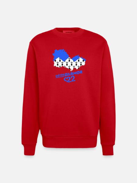Cotes d'Armor 22 - Heavyweight Oversized Organic Crew Neck Made in EU - red