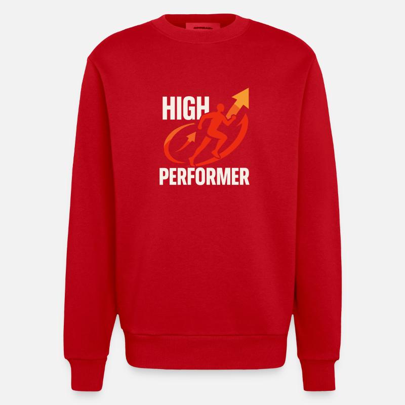 Conception de sprint haute performance - Sweat bio épais oversize fabriqué en UE - rouge