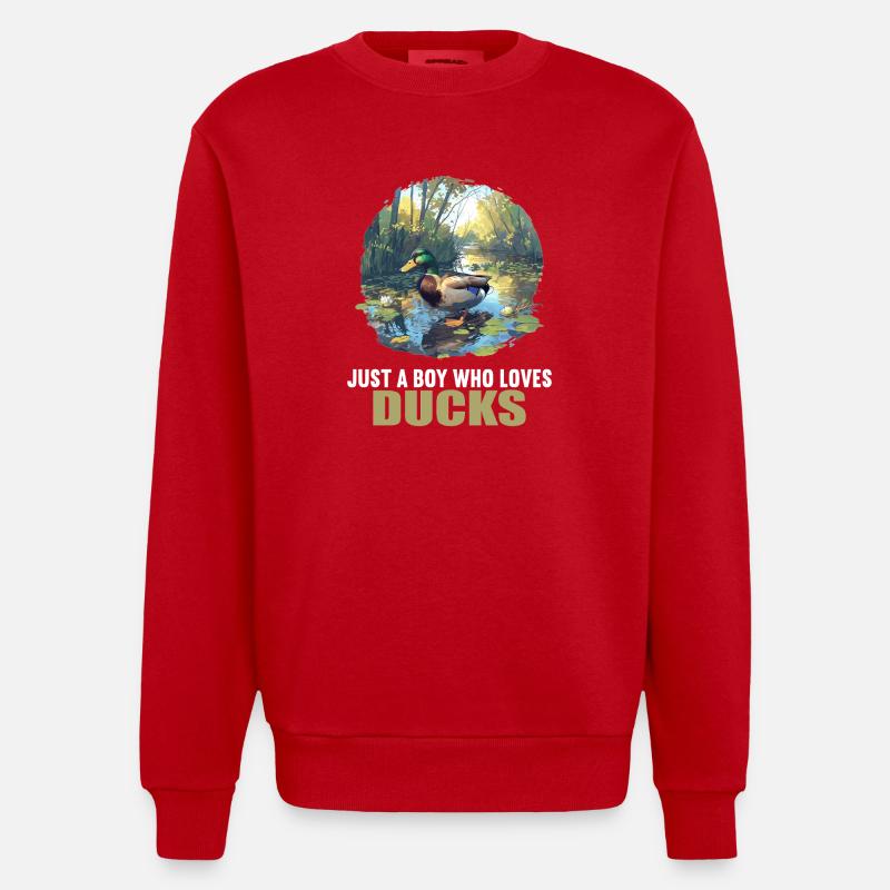 Canards Canard - Sweat bio épais oversize fabriqué en UE - rouge