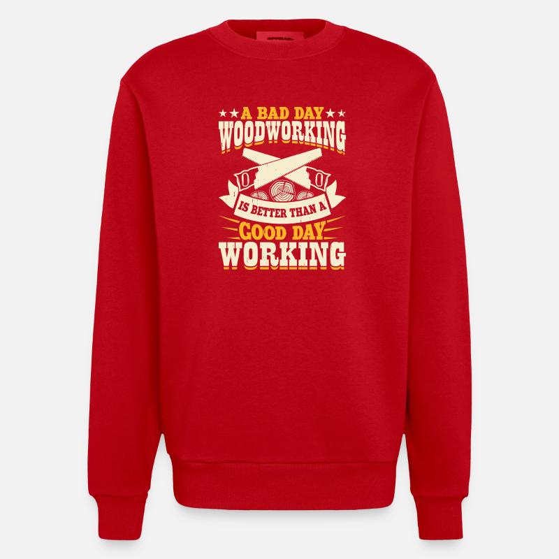 Baumpfleger Holzarbeiter Waldarbeiter Geschenk - Heavyweight Oversized Organic Crew Neck Made in EU - Rot