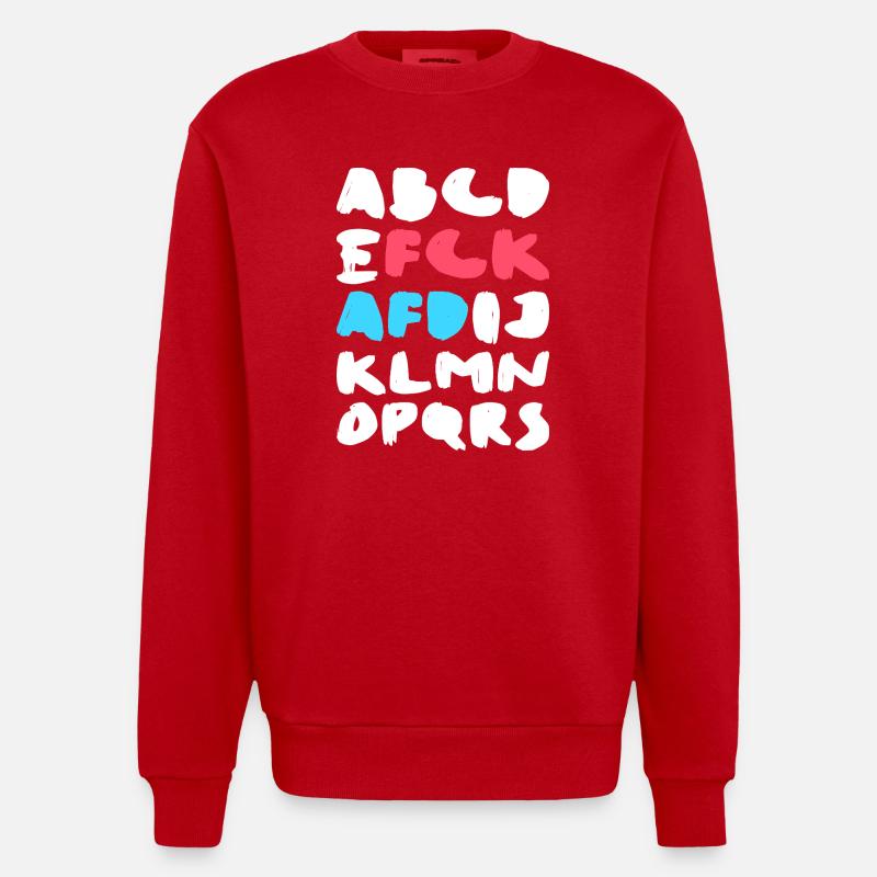 FCK AFD | Conception d’une déclaration politique - Sweat bio épais oversize fabriqué en UE - rouge