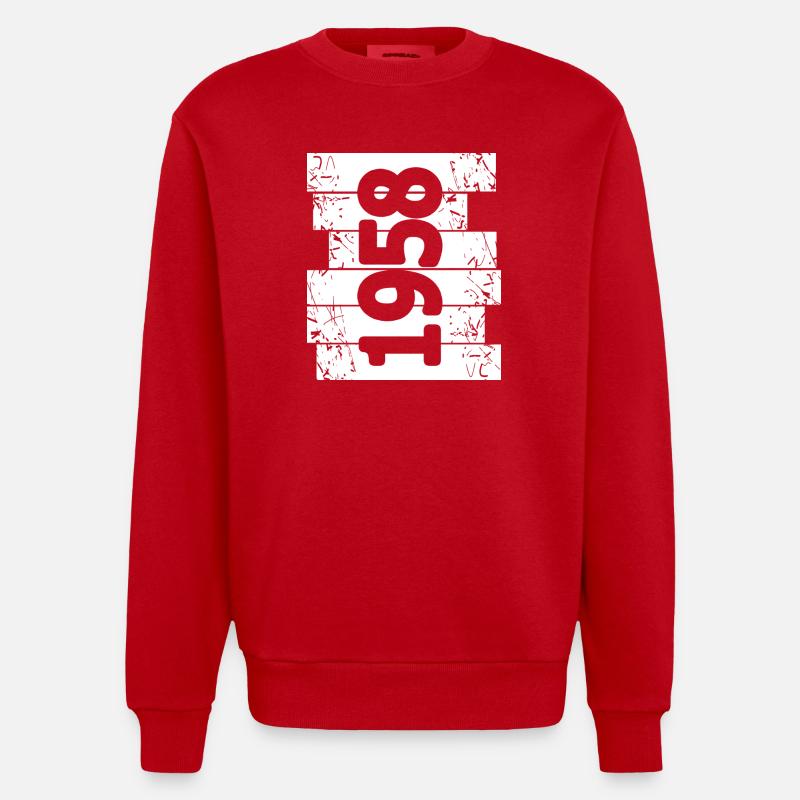 Eltern 1958 - Heavyweight Oversized Organic Crew Neck Made in EU - Rot