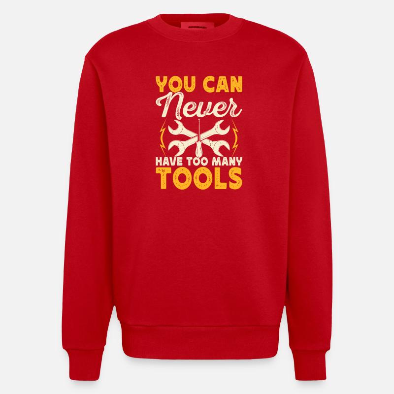 Car Mechanic Mechatronics Technician Gift - Heavyweight Oversized Organic Crew Neck Made in EU - red