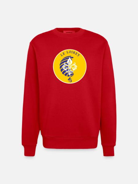 Fleur de Lys Loiret 45 - Heavyweight Oversized Organic Crew Neck Made in EU - red
