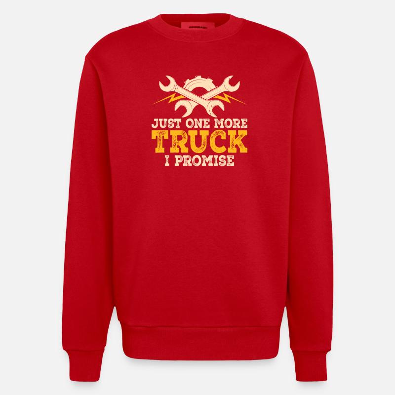 Mechanic Mechatronics Technician Screwdriver Gift - Heavyweight Oversized Organic Crew Neck Made in EU - red